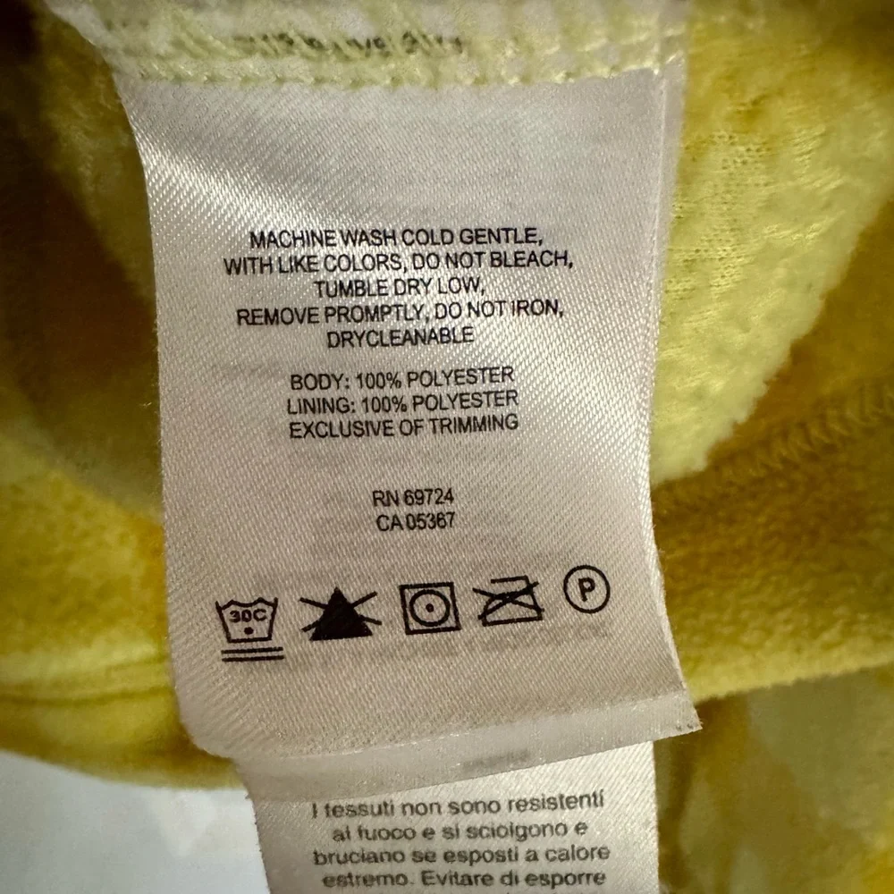 Columbia Yellow Checkered Fleece Jacket - Picture 4 of 6
